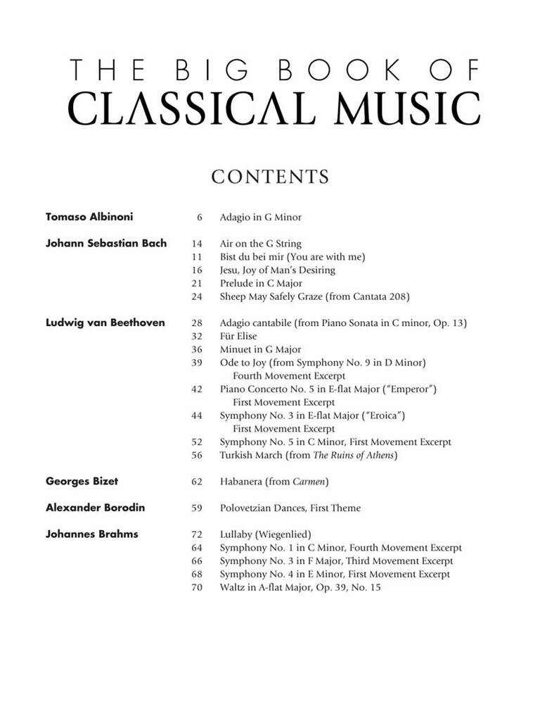 The Big Book Of Classical Music: Solo de Piano