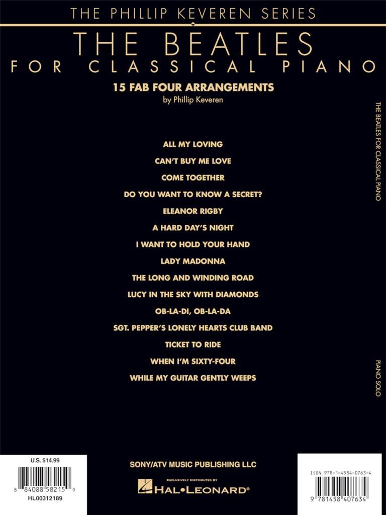 The Beatles: The Beatles For Classical Piano: Solo de Piano