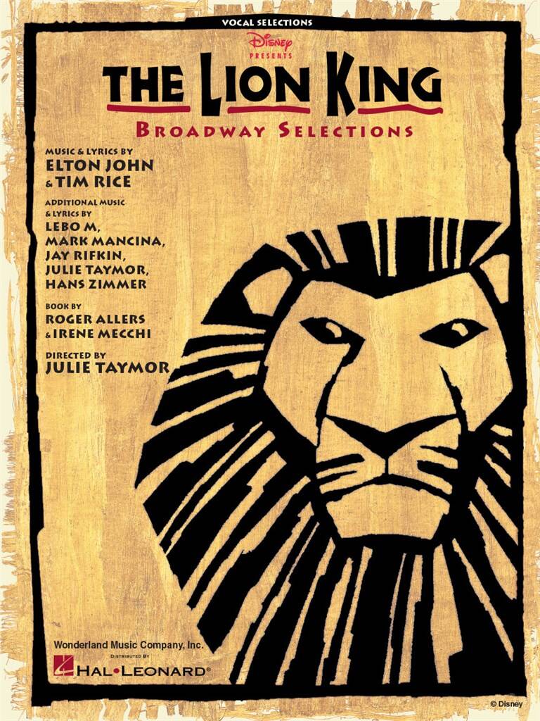 The Lion King: Piano, Voix & Guitare