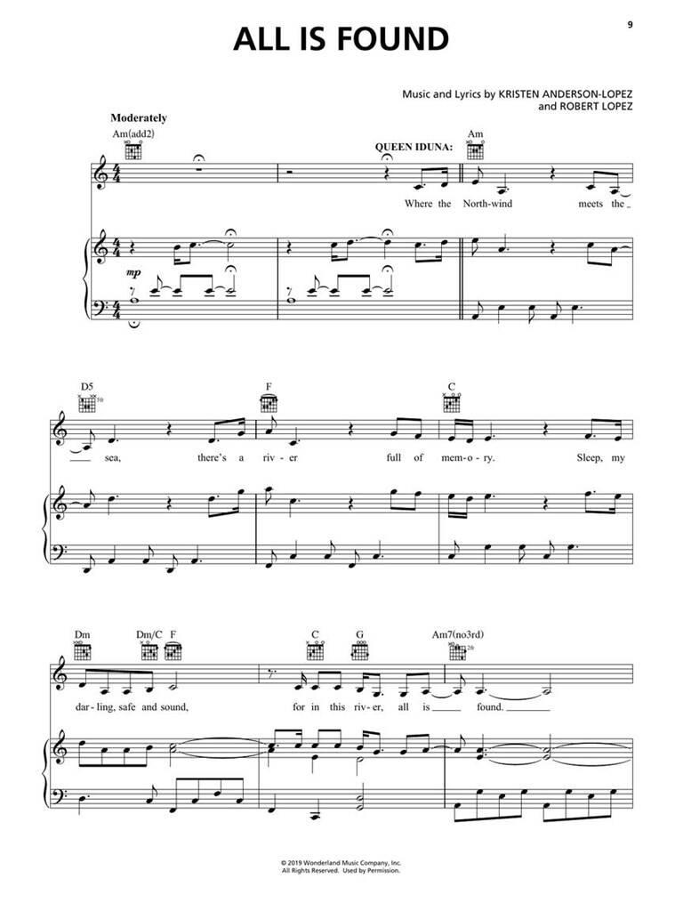 Frozen 2 Piano/Vocal/Guitar Songbook: Piano, Voix & Guitare