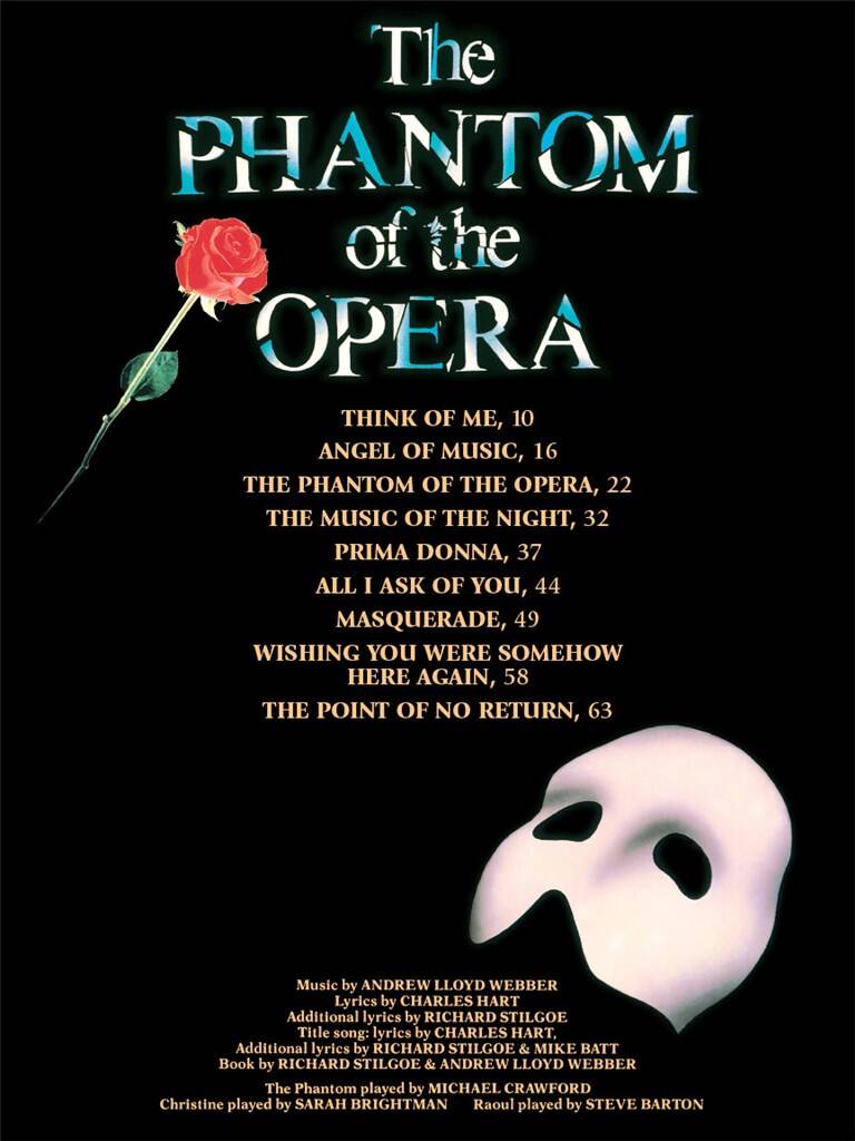 Phantom of the Opera - Souvenir Edition: Piano, Voix & Guitare