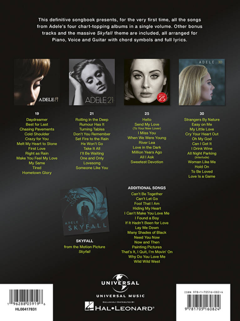 Adele: Adele: The Complete Collection: Piano, Voix & Guitare