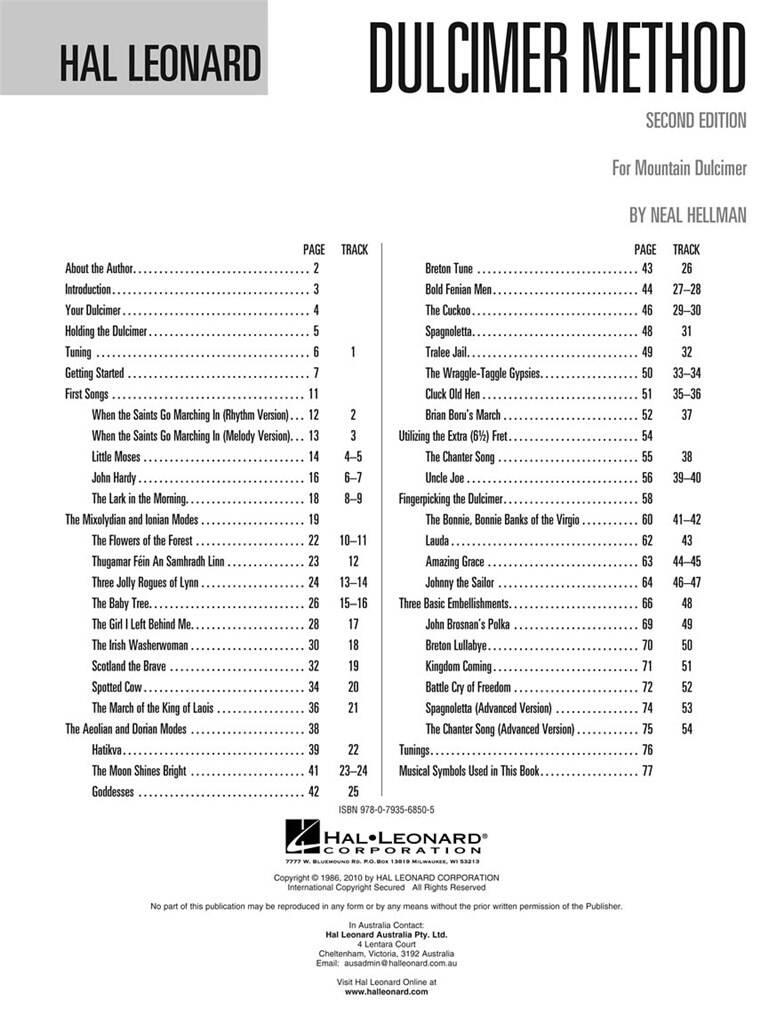 Hal Leonard Dulcimer Method - 2nd Edition