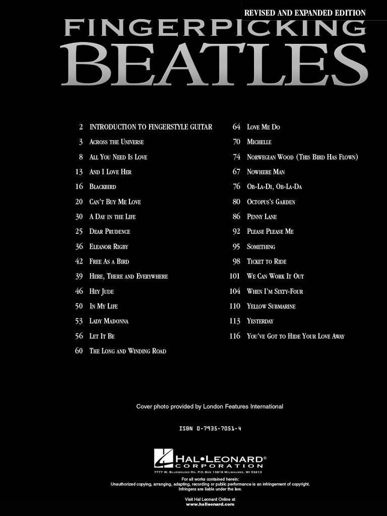 The Beatles: Fingerpicking Beatles - Revised & Expanded Edition: Solo pour Guitare
