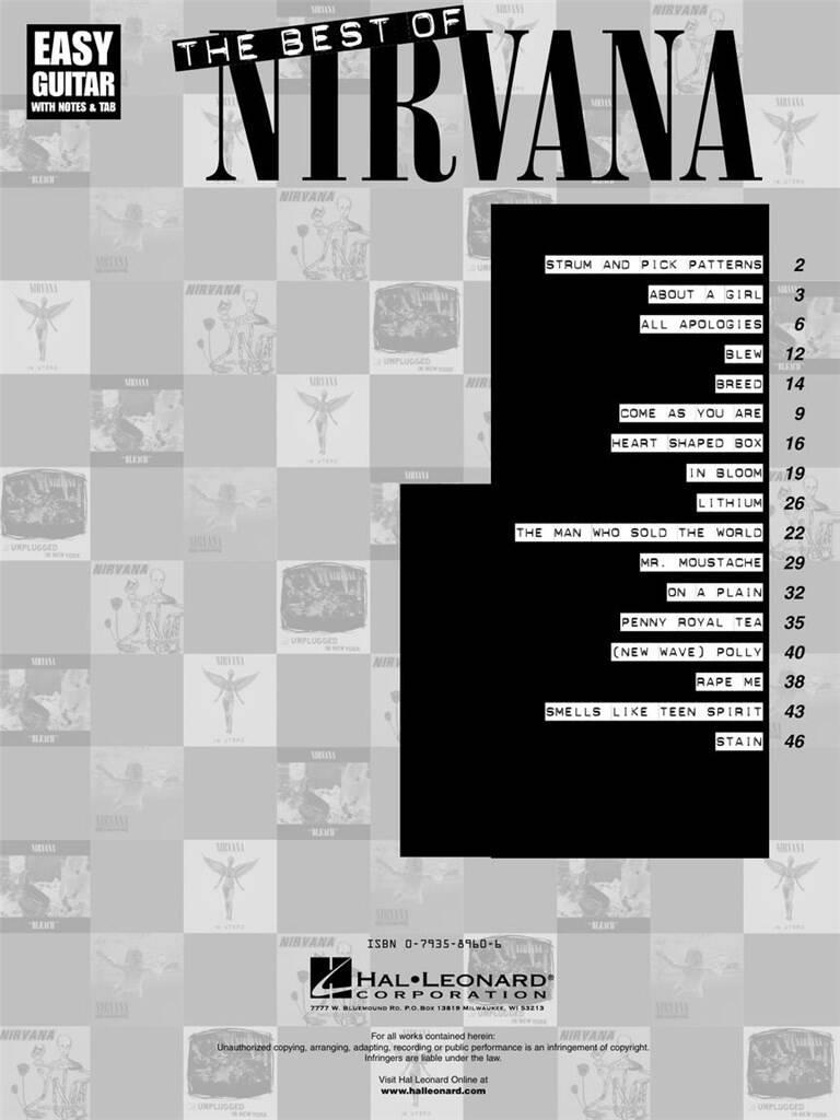 Nirvana: The Best Of Nirvana: Solo pour Guitare
