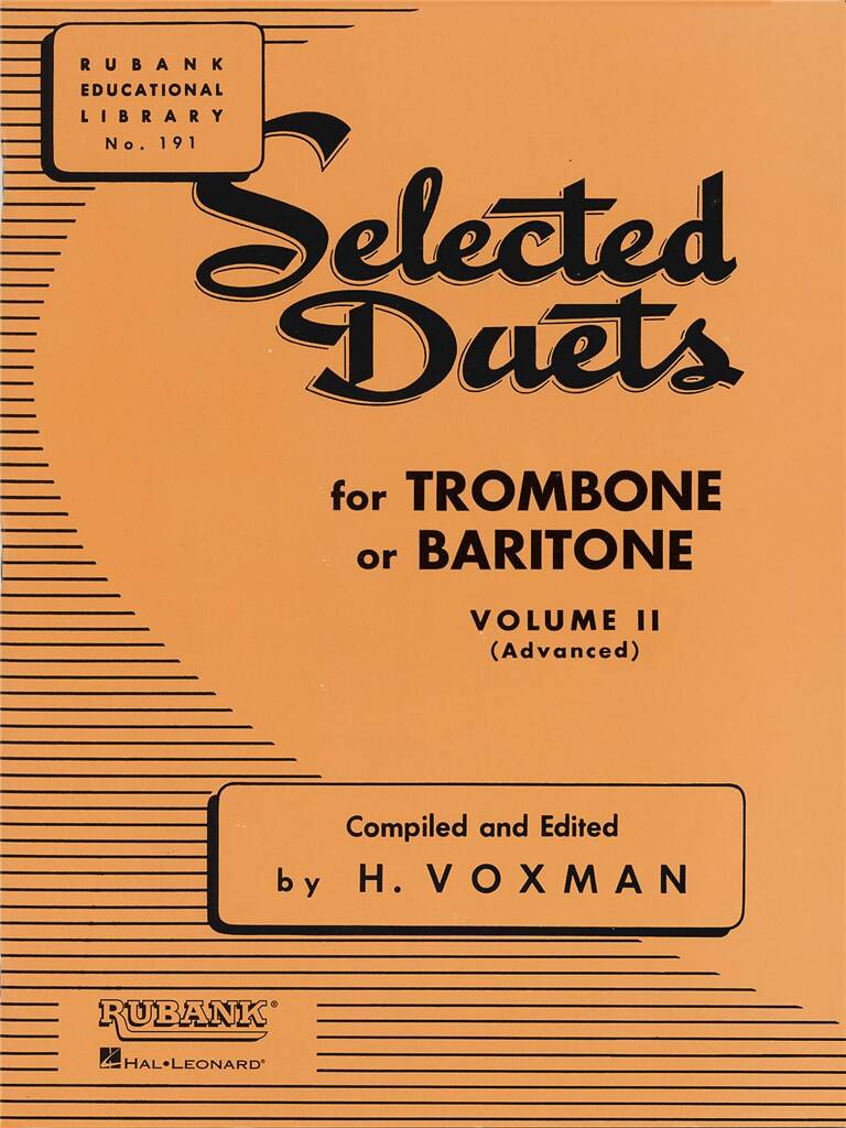 Selected Duets for Trombone or Baritone Vol. 2: Solo pourTrombone