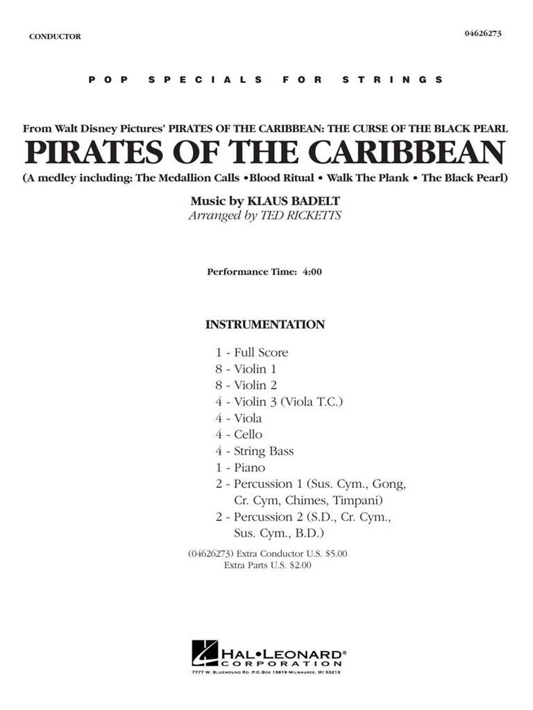 Klaus Badelt: Pirates of the Caribbean: (Arr. Ted Ricketts): Cordes (Ensemble)