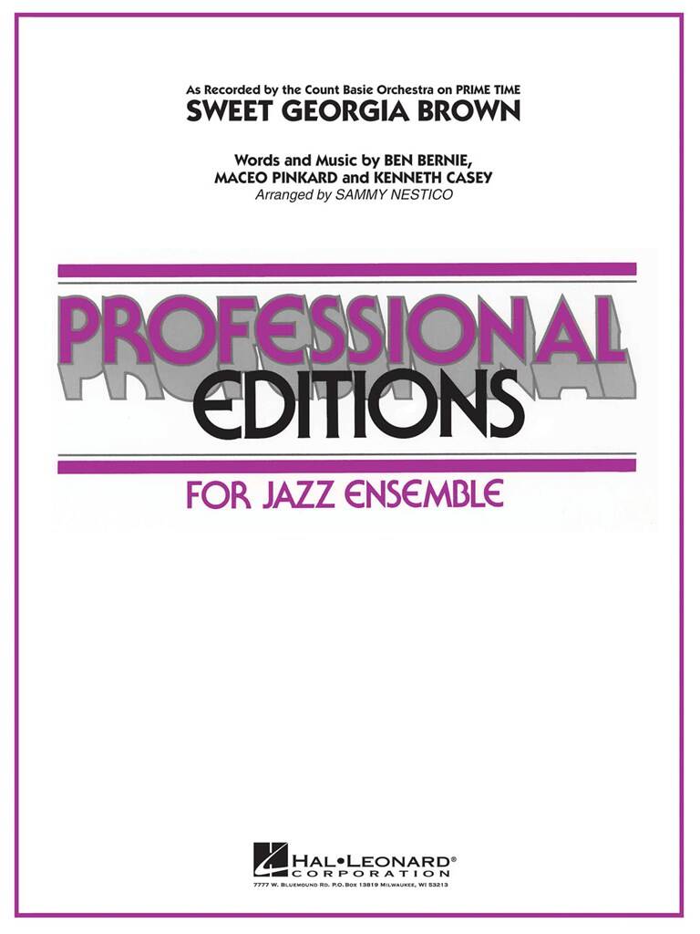 Count Basie: Sweet Georgia Brown: (Arr. Sammy Nestico): Jazz Band