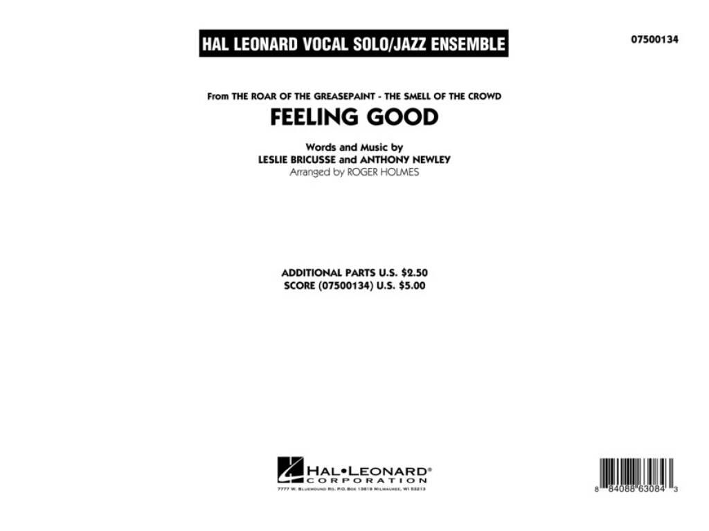 Anthony Newley: Feeling Good (Vocal Solo/Jazz Ens): (Arr. Roger Holmes): Jazz Band et Voix