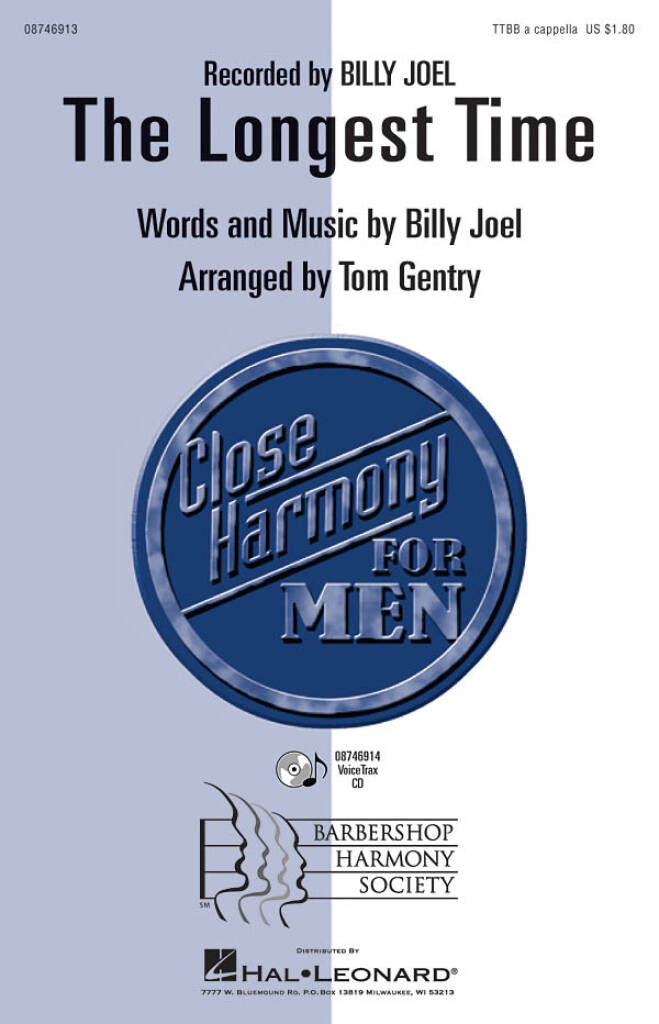 Billy Joel: The Longest Time: (Arr. Tom Gentry): Voix Basses A Capella