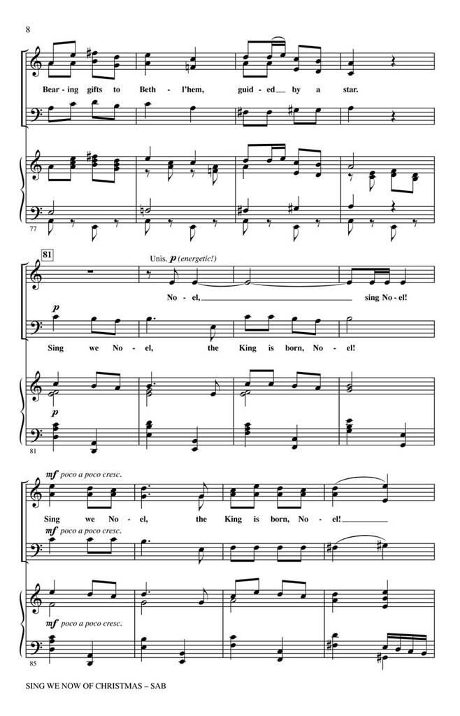 Traditional: Sing We Now Of Christmas: (Arr. John Leavitt): Chœur Mixte et Piano/Orgue