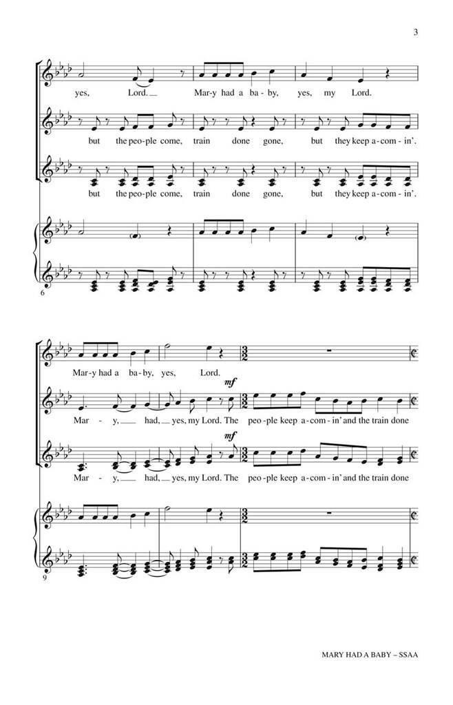 Ludwig van Beethoven: Mary Had a Baby: (Arr. Philip Kern): Voix Hautes A Cappella