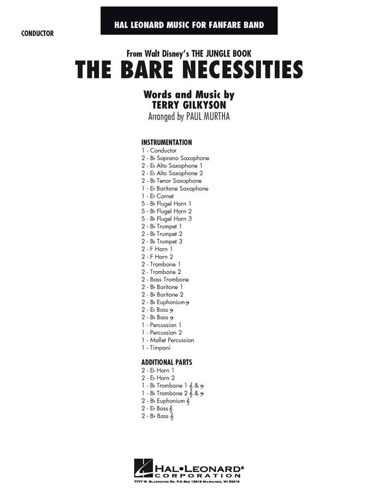 Terry Gilkyson: The Bare Necessities: (Arr. Paul Murtha): Fanfare