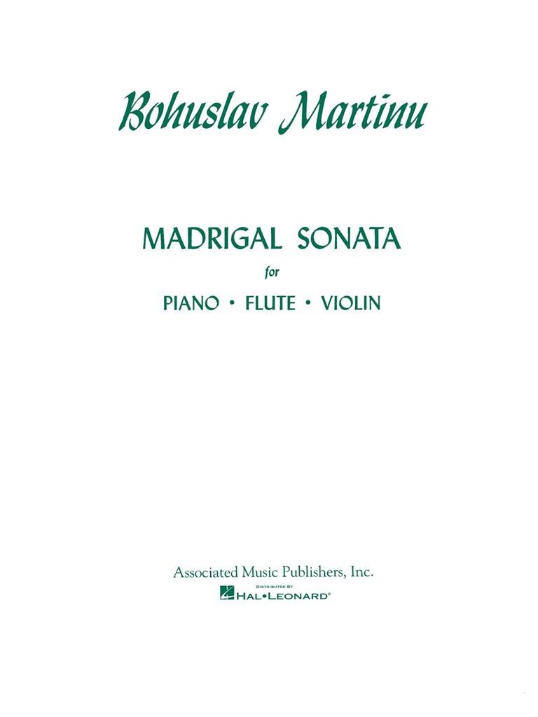 Bohuslav Martinu: Madrigal Sonata: Ensemble de Chambre