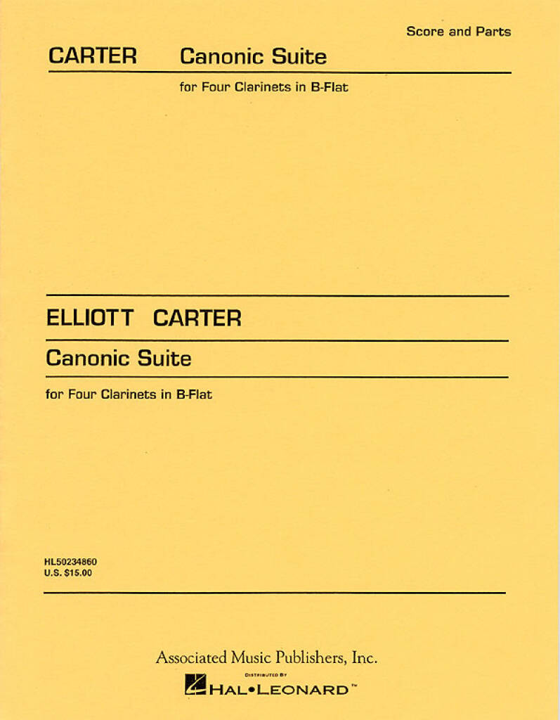 Elliott Carter: Canonic Suite: Clarinettes (Ensemble)