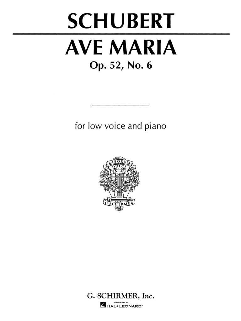 Franz Schubert: Ave Maria: Chant et Piano