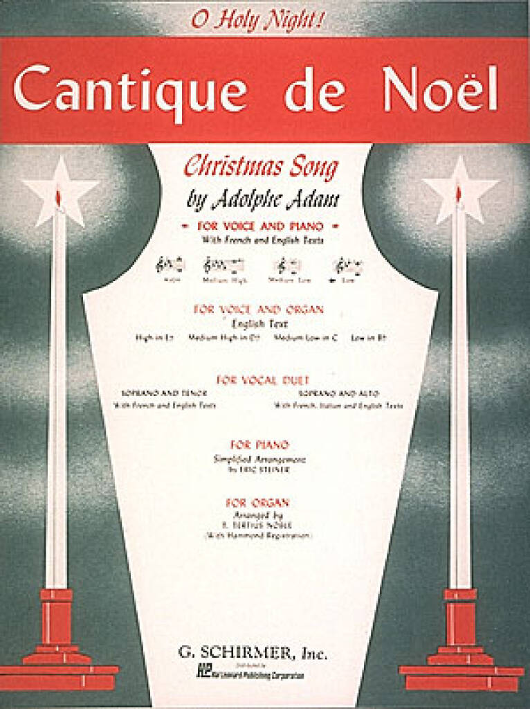 Adolphe Charles Adam: Cantique de Noel (O Holy Night): Chant et Piano