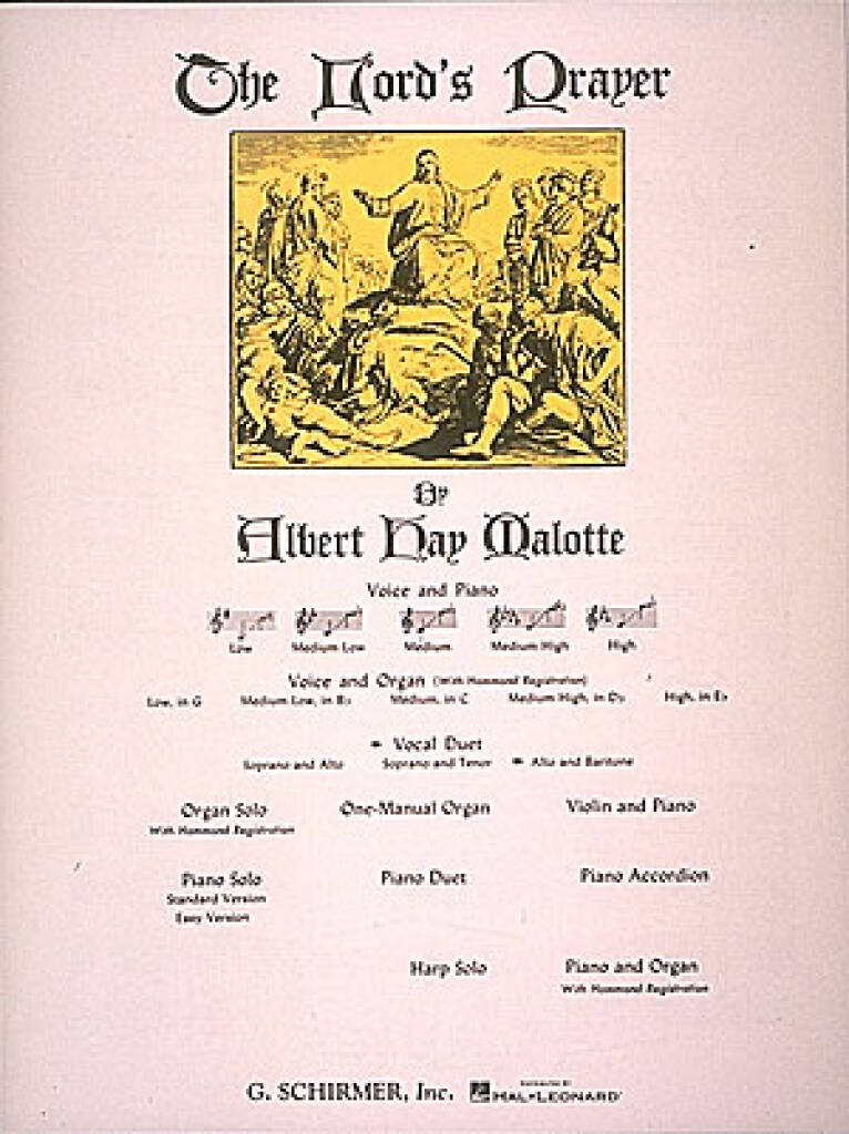 Albert Hay Malotte: The Lord's Prayer: Chant et Piano