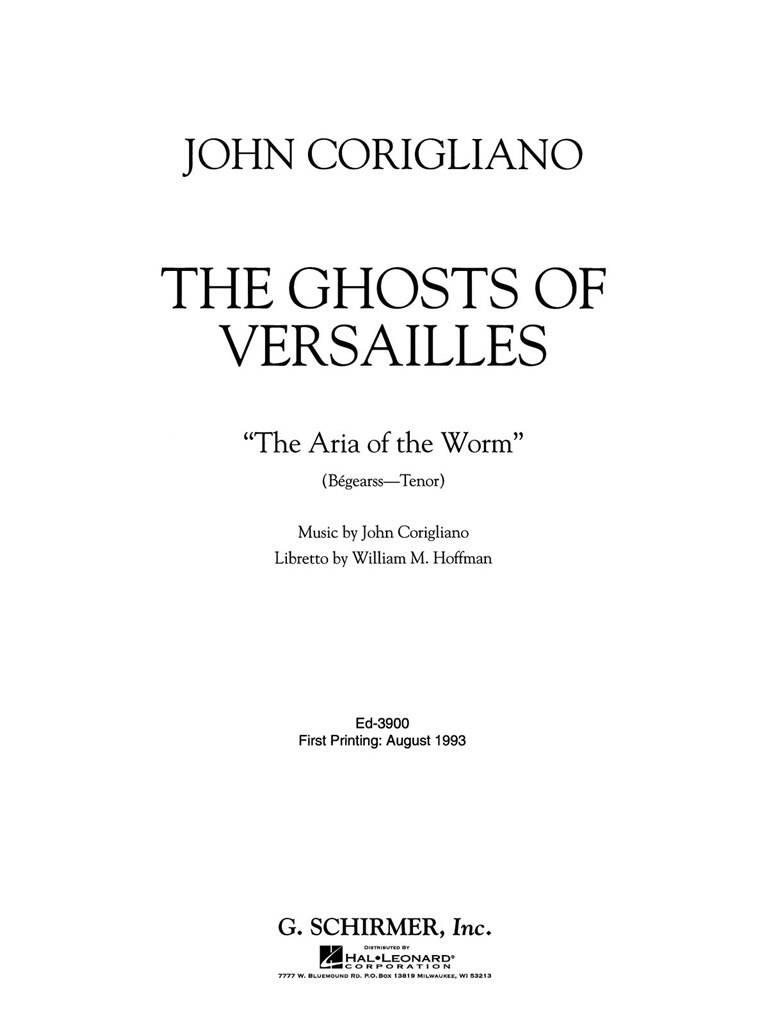 John Corigliano: The Aria Of The Worm: Chant et Piano