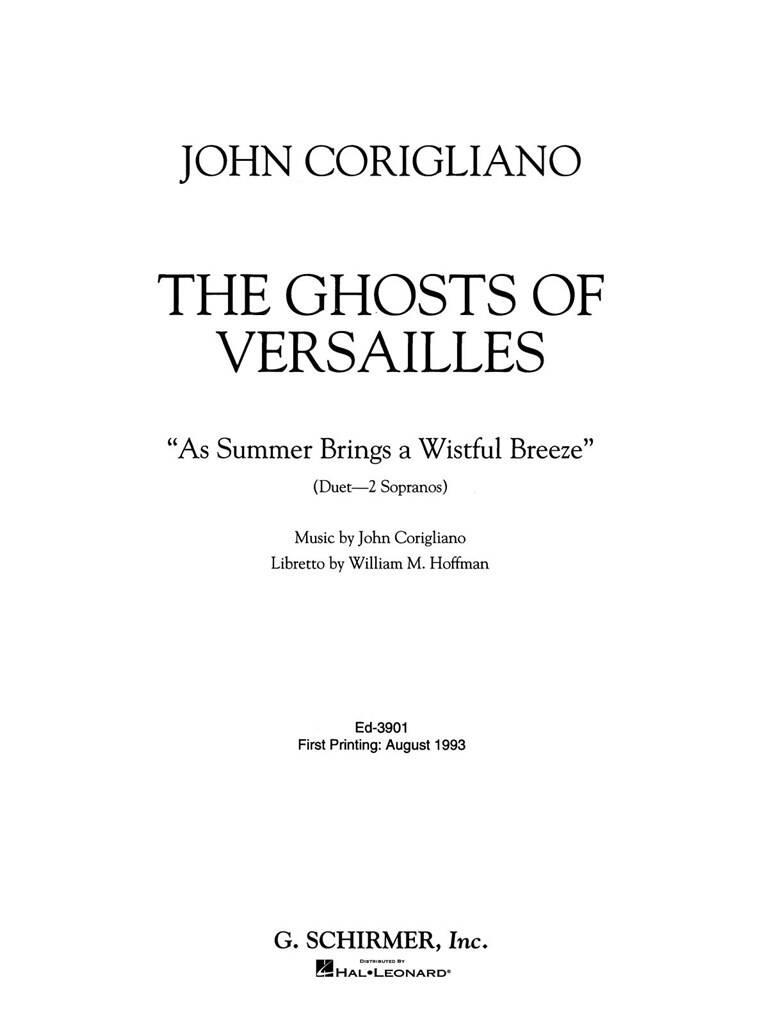 John Corigliano: As Summer Brings A Wistful Breeze: Duo pour Chant