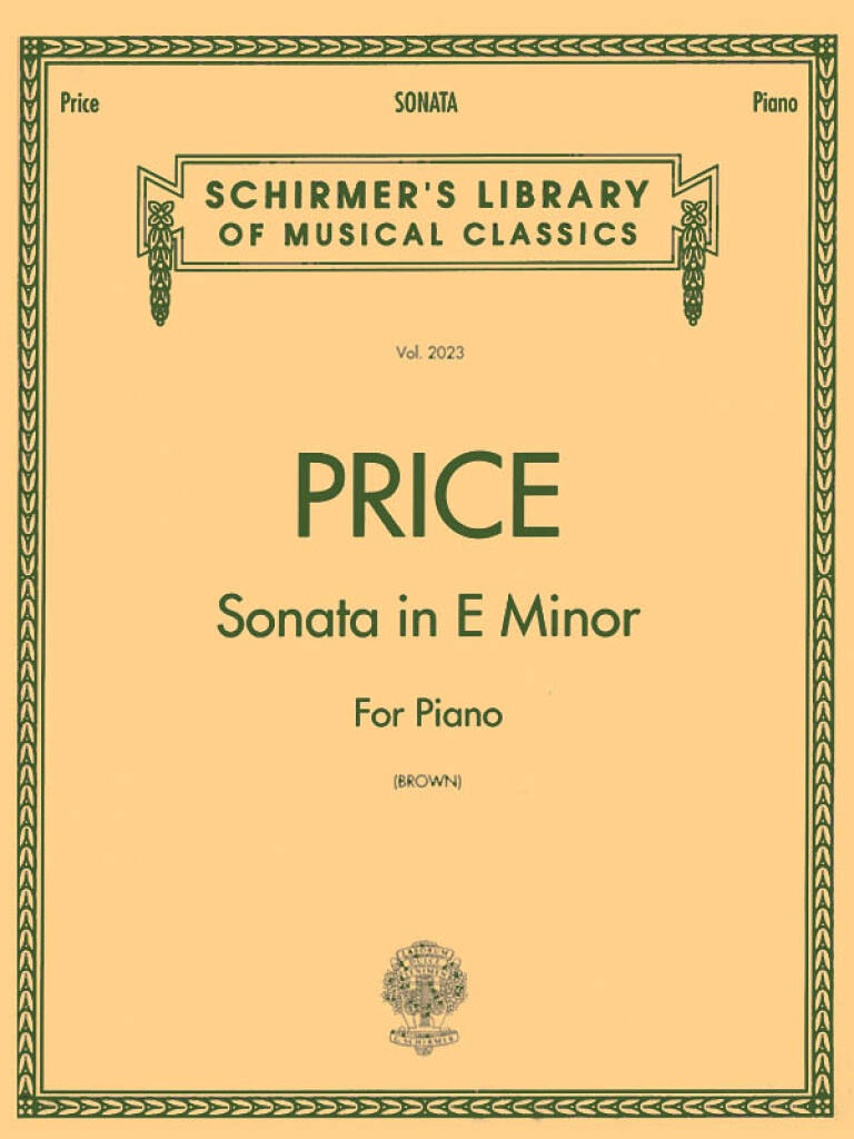 Florence Price: Sonata in E minor: Solo de Piano
