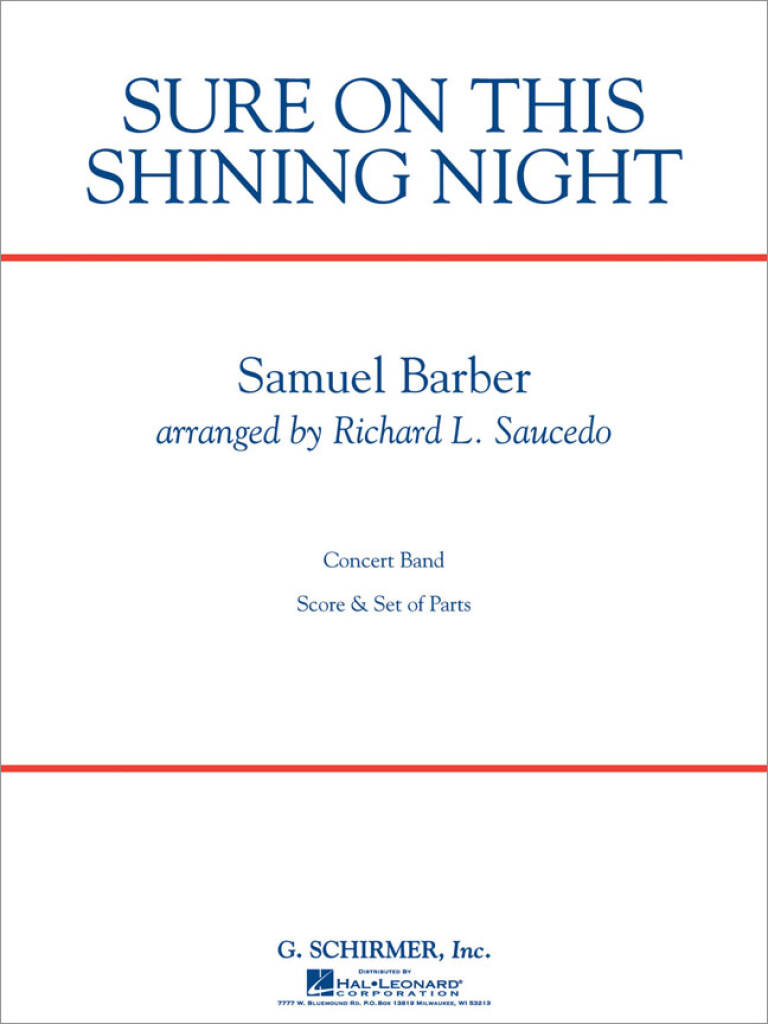 Samuel Barber: Sure On This Shining Night - Full Score: Orchestre d'Harmonie