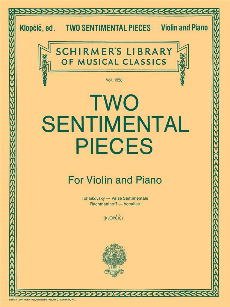 2 Sentimental Pieces: Violon et Accomp.