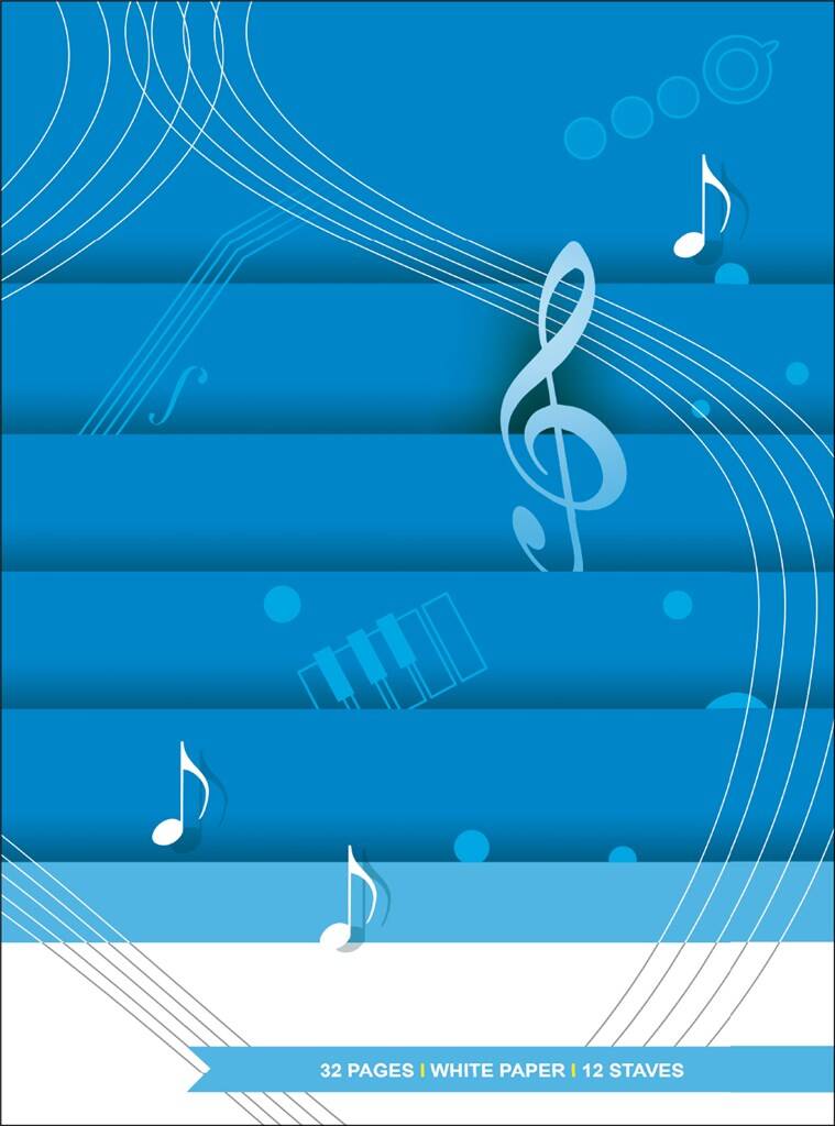 Quaderno di musica - 12 righi, 32 pp. carta bianca: Papier à Musique