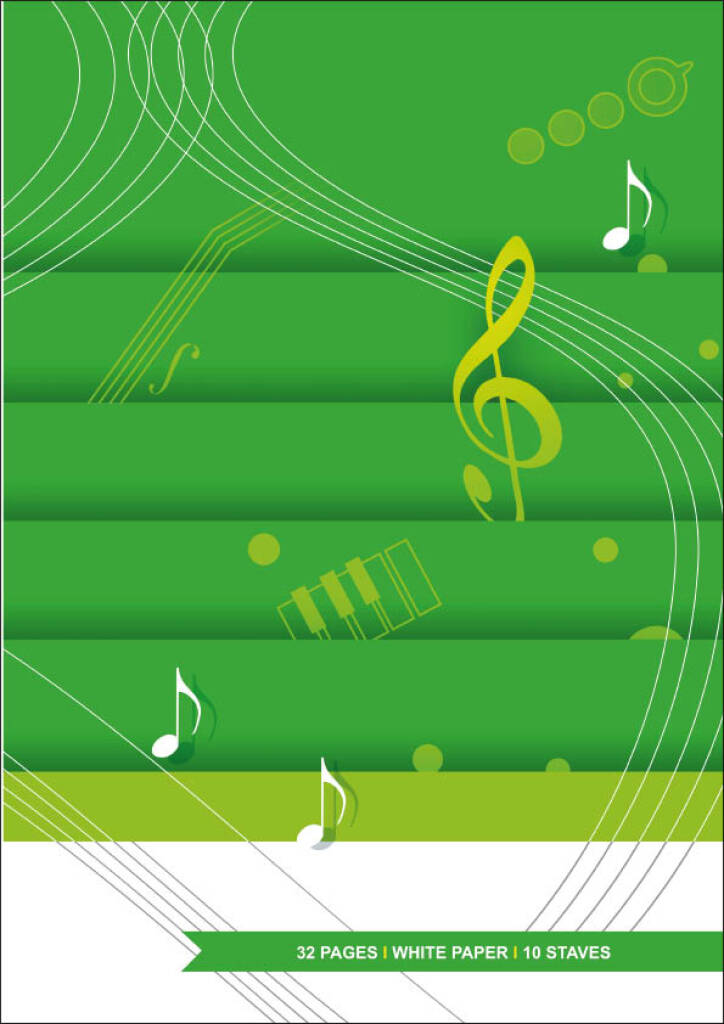Quaderno di musica - 10 righi, 32 pp. carta bianca: Papier à Musique