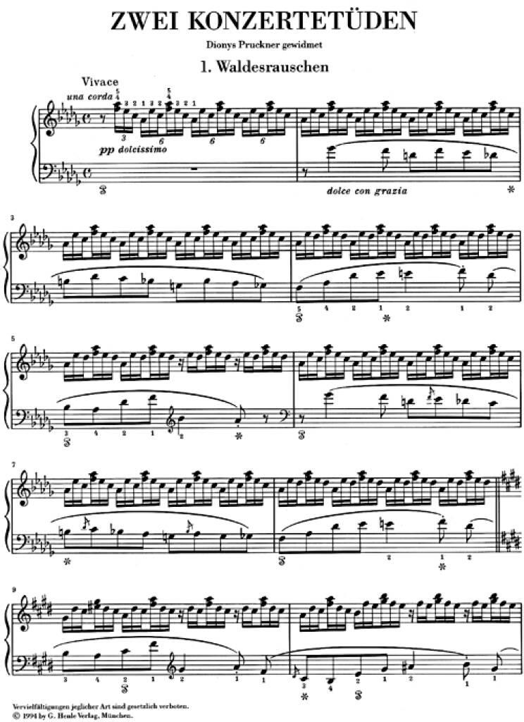 Franz Liszt: Two Concert Etudes: Solo de Piano