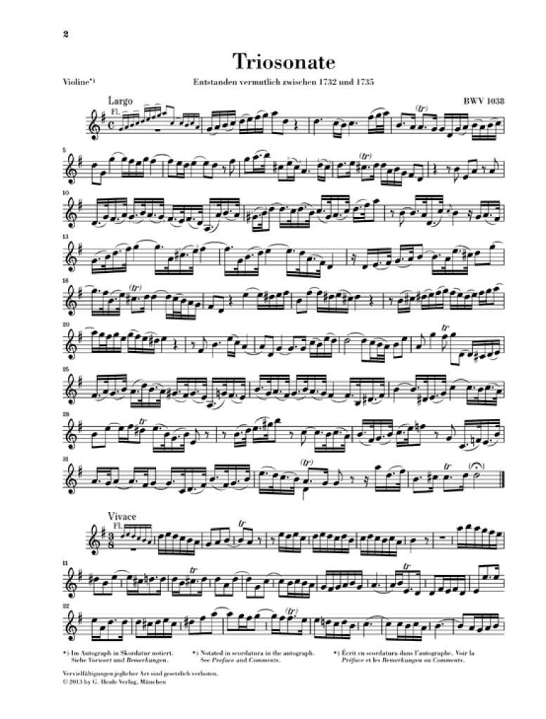 Johann Sebastian Bach: Trio Sonata In G BWV 1038: Ensemble de Chambre