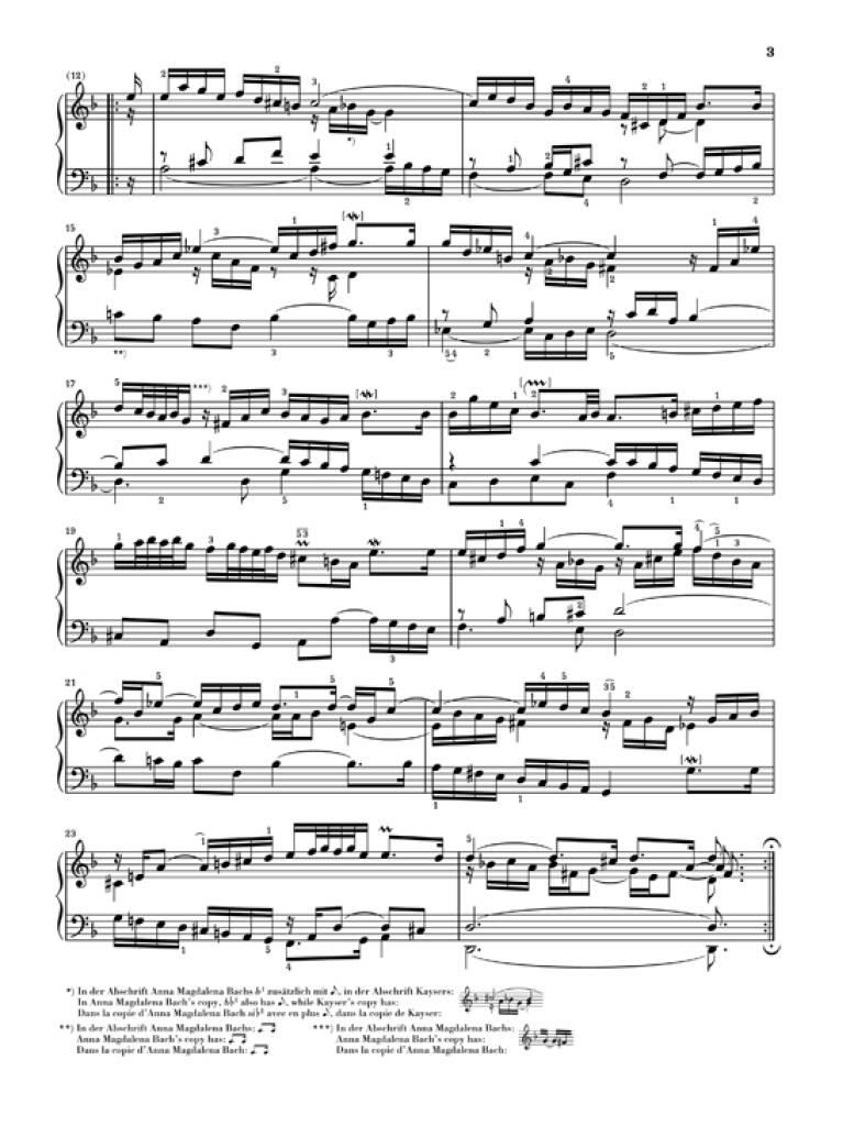 Johann Sebastian Bach: Französische Suiten BWV 812-817: Solo de Piano