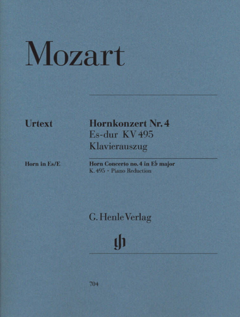 Wolfgang Amadeus Mozart: Concerto For Horn And Orchestra No. 4 Eb Major: Cor Français et Accomp.