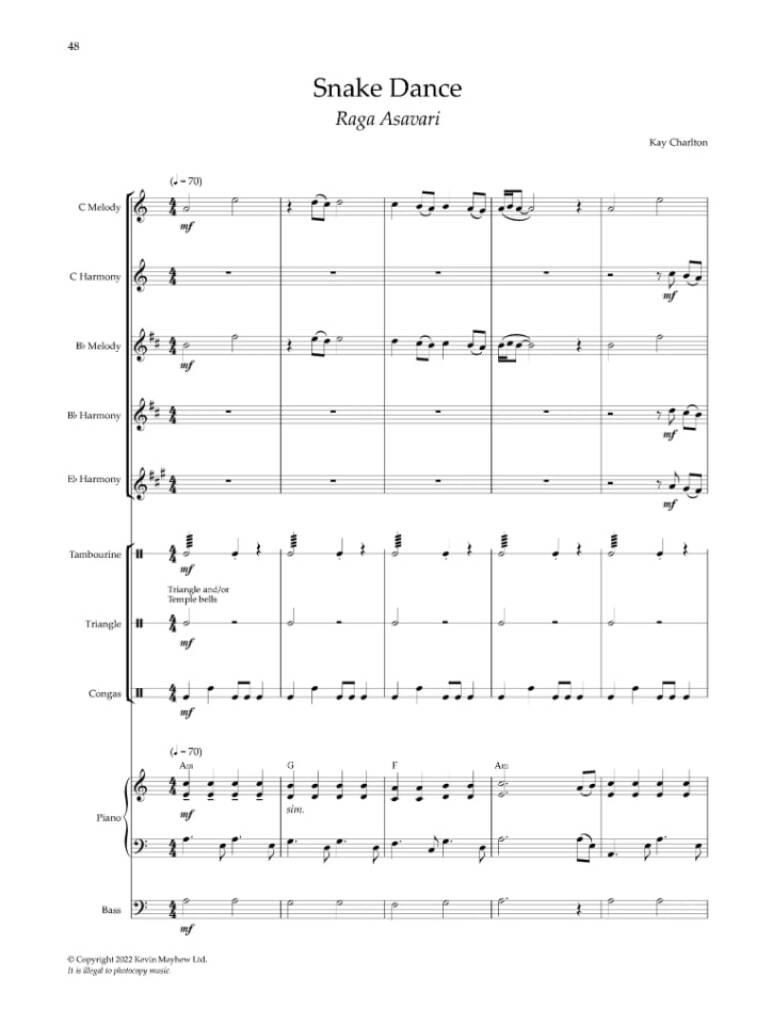 Kay Charlton: Flavour Fusions - Bollywood: (Arr. Sarah Watts): Ensemble à Instrumentation Variable