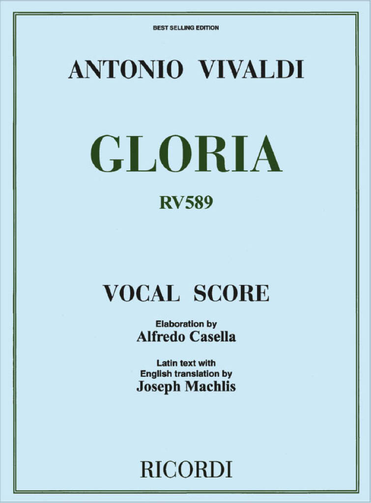 Antonio Vivaldi: Gloria RV 589: Chœur Mixte et Piano/Orgue