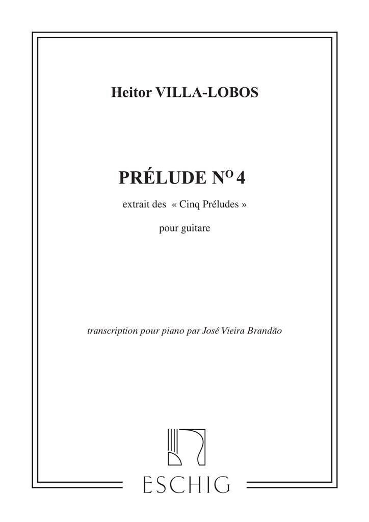 Heitor Villa-Lobos: Prelude N. 4: Solo de Piano