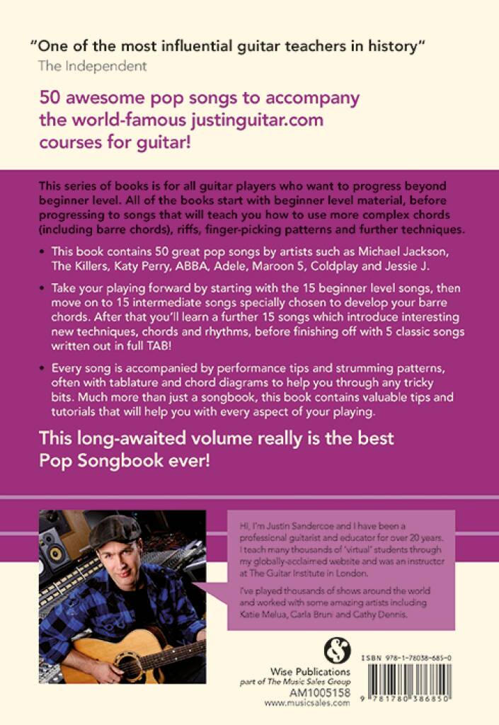 The Justinguitar.com Pop Songbook: Solo pour Guitare