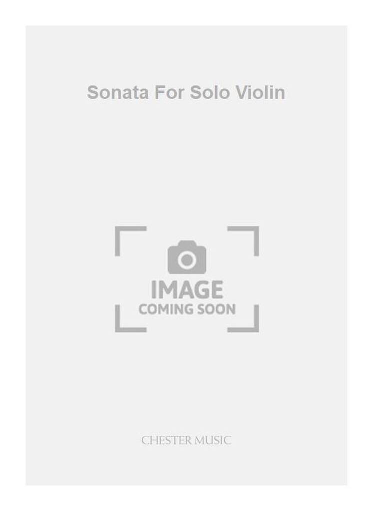 K.V. Jones: Sonata For Solo Violin: Solo pour Violons