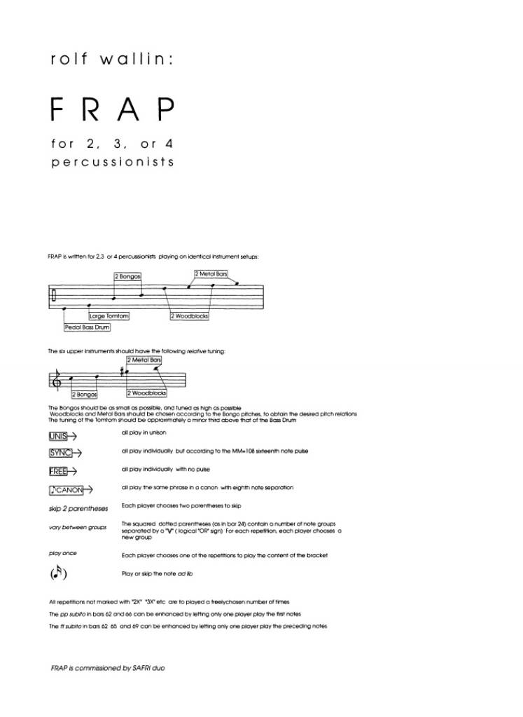 Rolf Wallin: Frap: Autres Percussions