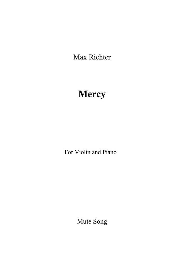 Max Richter: Mercy: Violon et Accomp.