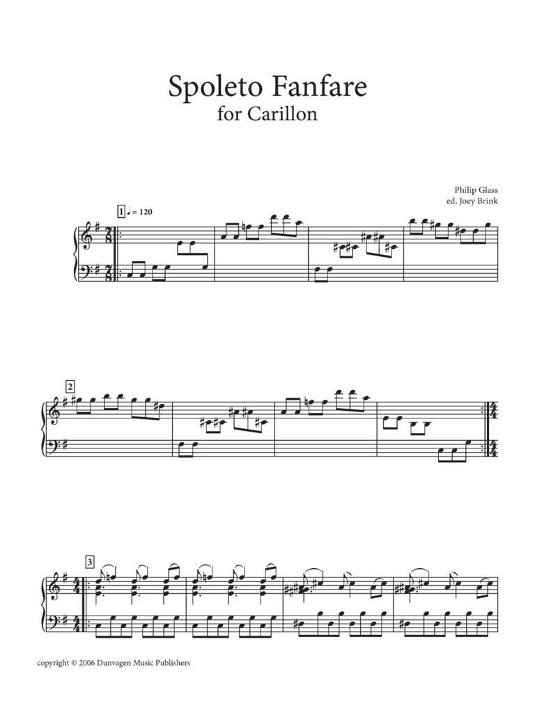 Philip Glass: Spoleto Fanfare: Autres Instruments à Clavier