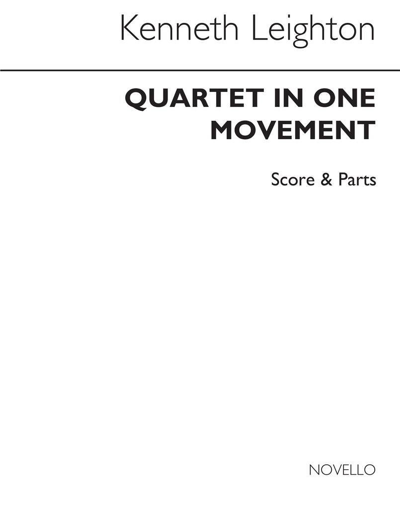 Kenneth Leighton: Piano Quartet In One Movement: Quatuor pour Pianos