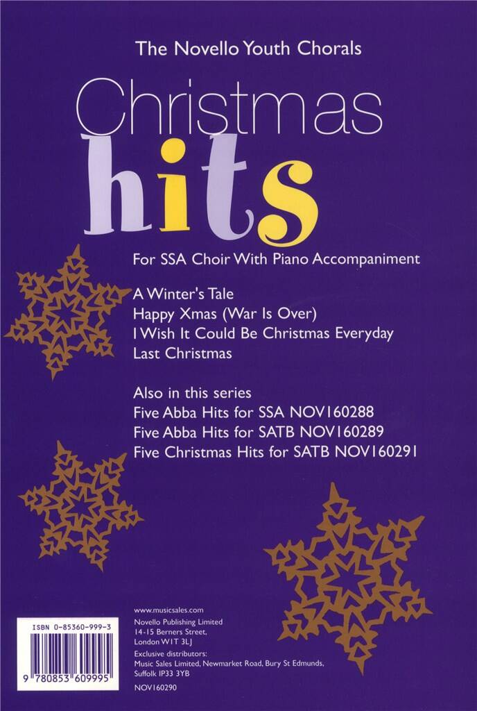 The Novello Youth Chorals: Christmas Hits: (Arr. Robert Rice): Voix Hautes et Accomp.