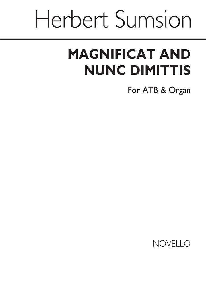Herbert Sumsion: Magnificat And Nunc Dimittis In G (ATB): Voix Basses et Piano/Orgue