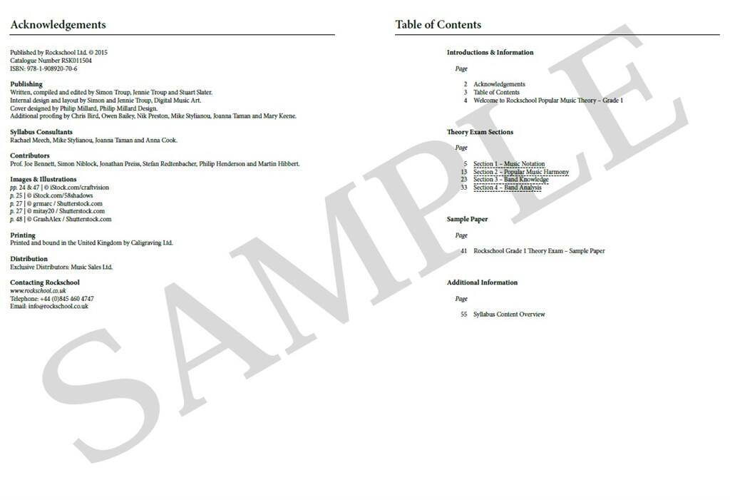 Popular Music Theory Guidebook Grades Debut to 5