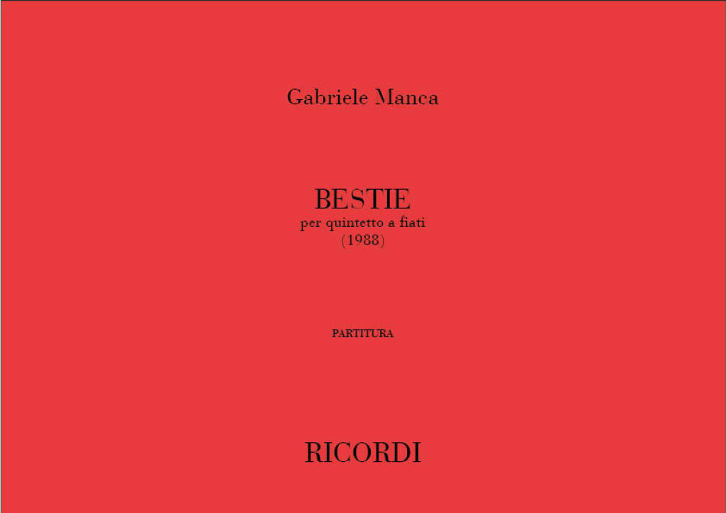 G. Manca: Bestie: Vents (Ensemble)