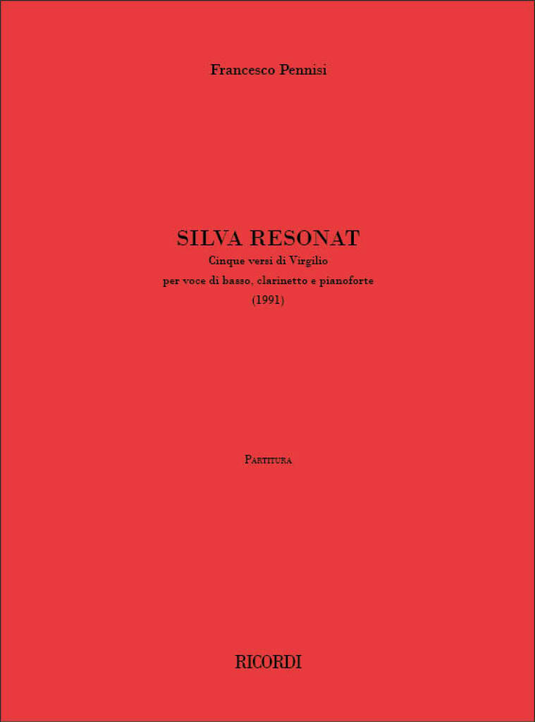 Francesco Pennisi: Silvia resonat: Chant et Autres Accomp.
