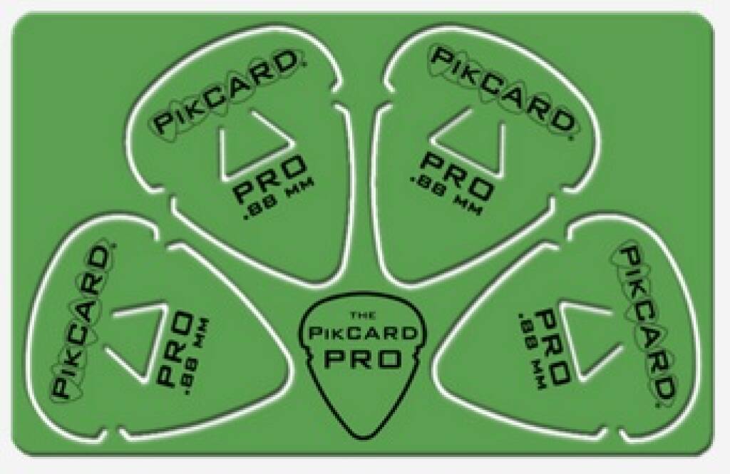 PikCard: .88mm Green Delrin (4 Guitar Picks)