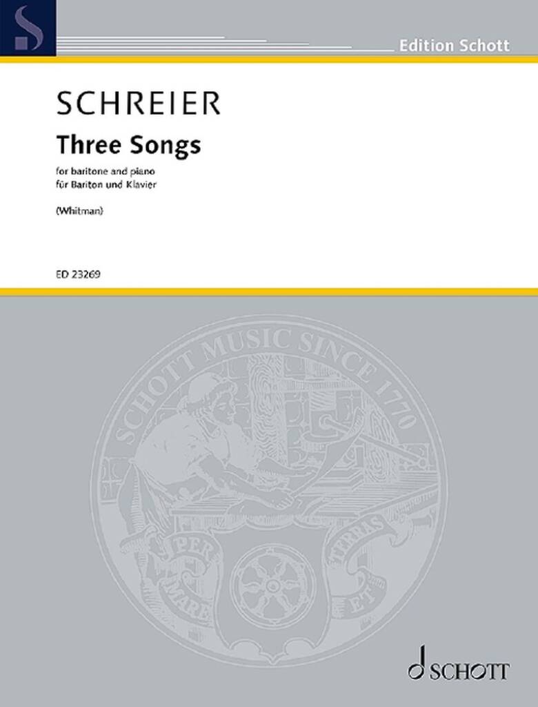 Anno Schreier: Three Songs: Chant et Piano