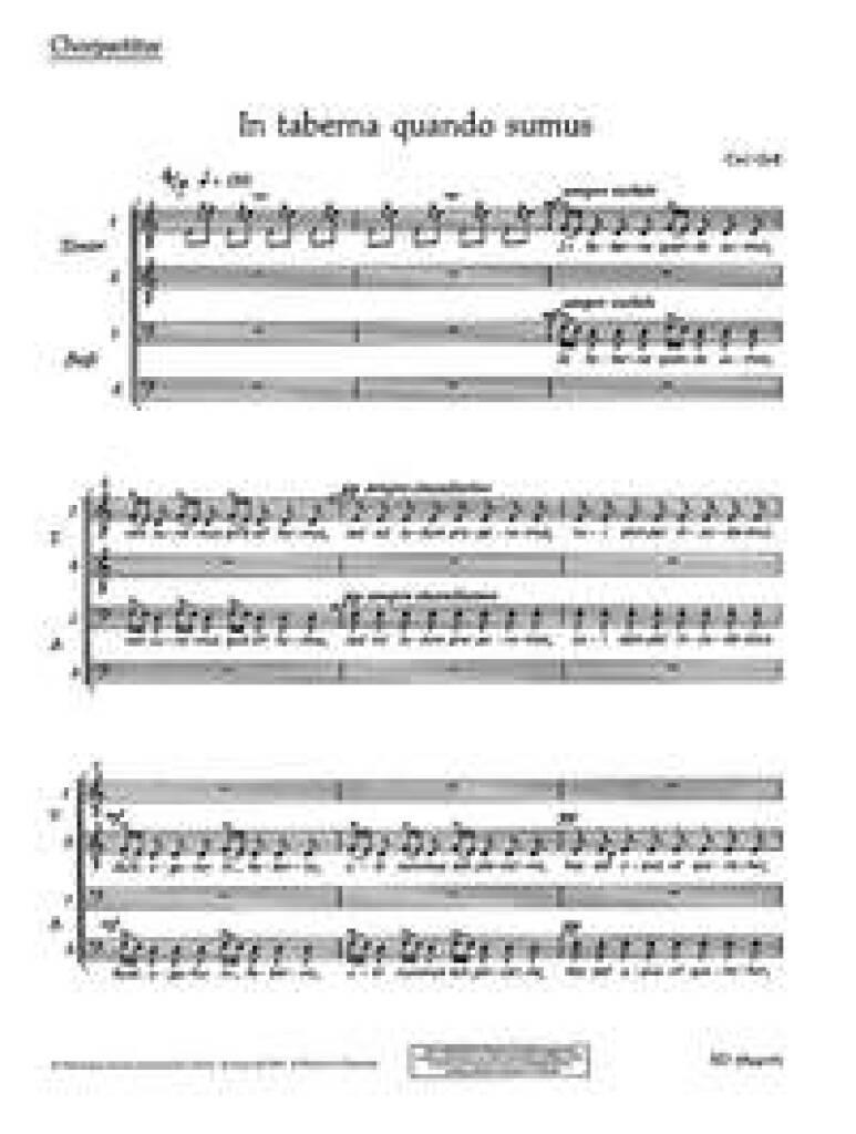 Carl Orff: In taberna quando sumus: Voix Basses et Piano/Orgue